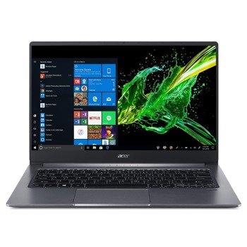 Лаптоп Acer Swift 3 SF314-57G-74YS (NX.HUEEX.007)(сребрист), четириядрен Ice Lake Intel Core 1.3/3.9 GHz, 14.0" (35.56 cm) Full HD IPS Anti-Glare Display & MX350 2GB, (HDMI), 8GB DDR4, 512GB SSD, 1x USB Type-C, Windows 10 Pro | JAR Computers Acer Swift 3 SF314-57G-74YS NX.HUEEX.007