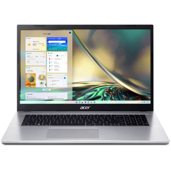 Лаптоп Acer Aspire 3 A317-54-36JN (NX.K9YEX.00M)(сребрист), шестядрен Intel Core i3-1215U 1.2/4.4GHz, 17.3" (43.18cm) HD+ Anti-Glare дисплей, (HDMI), 8GB DDR4, 512GB SSD NVMe, 3x USB 3.2 Gen 1, No OS, 2.23kg | JAR Computers Acer Aspire 3 A317-54-36JN NX.K9YEX.00M