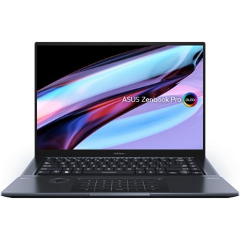 Лаптоп Asus Zenbook Pro 16X OLED UX7602ZM-OLED-ME951X (90NB0WU1-M00440), четиринадесетядрен Intel Core i9-12900H 2.5/5GHz, 16.0" (40.64 cm) 4K OLED Touchscreen Glare Display & GF RTX 3060 6GB, (HDMI), 32GB DDR5, 2TB SSD, Windows 11 Pro | JAR Computers Asus Zenbook Pro 16X OLED UX7602ZM-OLED-ME951X