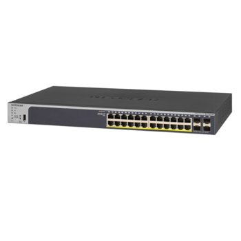 Суич Netgear GS728TPP, 1000Mbps, 24 x 10/100/1000 PoE+, 4x SFP | JAR Computers Netgear GS728TPP