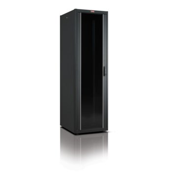 Комуникационен шкаф Lande LN-DB36U6080-BL, 19", 36U, 600 x 800 мм, стъклена врата, черен | JAR Computers Lande LN-DB36U6080-BL
