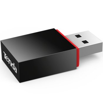 Мрежови адаптер Tenda U3, 2.4Ghz (300 Mbps), Wireless N, USB 2.0, черен | JAR Computers TENDA WL N300 U3