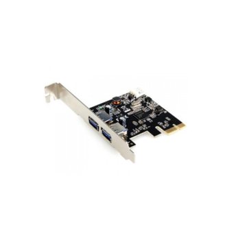 Контролер PCI-E x1 to 2xUSB3.0, 17456 | JAR Computers PCI-E to USB3.0 - 17456