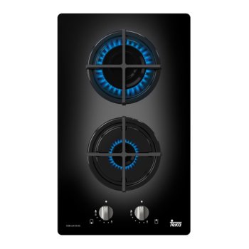 Газов плот Teka CGB LUX 30 2G AL CI, 2 нагревателни зони, стъклокерамика, механично управление, чугунени поставки, черен | JAR Computers Teka CGB LUX 30 2G AL CI