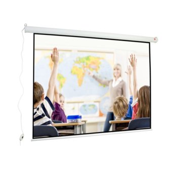 Екран Avtek Wall Electric 240, електрически за стена или таван, Matt White, 2450 x 1880 мм, 118", 4:3 | JAR Computers Avtek Wall Electric 240