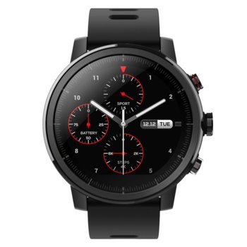 Смарт часовник Xiaomi Amazfit Stratos+, 1.34" (3.40 cm) дисплей, до 5 дни работа, черен | JAR Computers Xiaomi Amazfit Stratos+ UYG4039RT