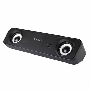 Тонколона Kisonli i-610, 2.0, 6W RMS (3W + 3W), Jack 3.5mm, черна | JAR Computers Kisonli i-610 22249