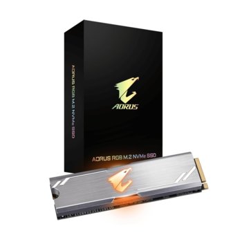 Памет SSD 512GB Gigabyte Aorus RGB, NVMe, M.2 (2280), скорост на четене до 3480MB/s, скорост на запис до 2000MB/s | JAR Computers Gigabyte Aorus RGB 512GB GP-ASM2NE2512GTTDR