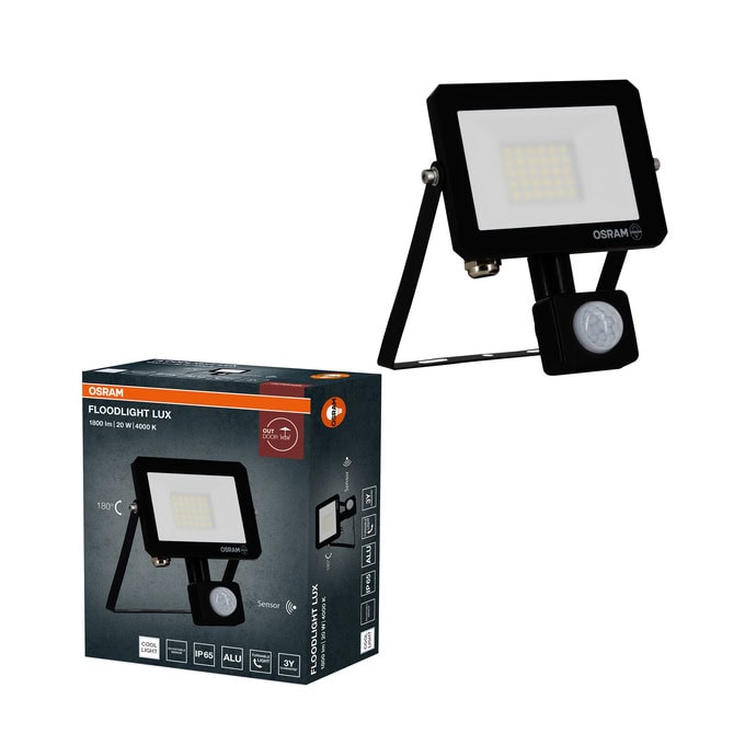 ledvance floodlight lux sensor 20w 840 black | JAR Computers ledvance floodlight lux sensor 20w 840 black