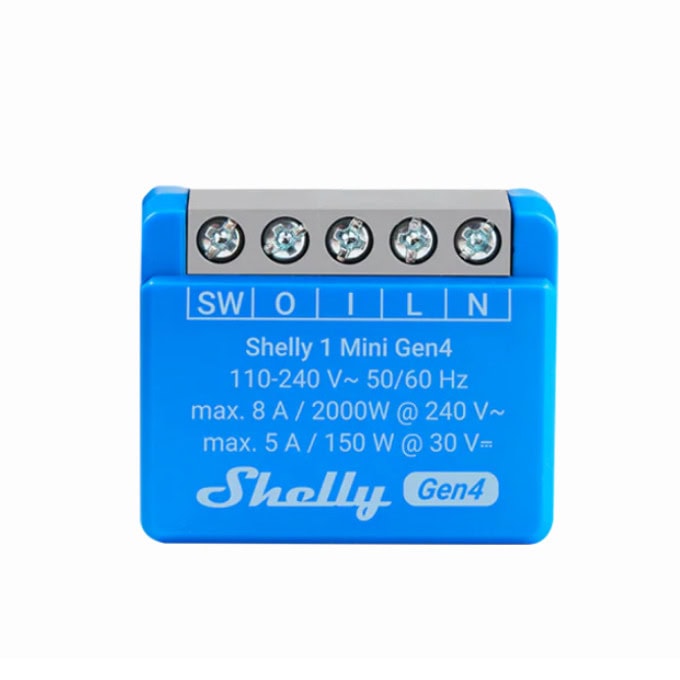 Shelly 1 Mini Gen4 S4SW-001X8EU | JAR Computers Shelly 1 Mini Gen4 S4SW-001X8EU