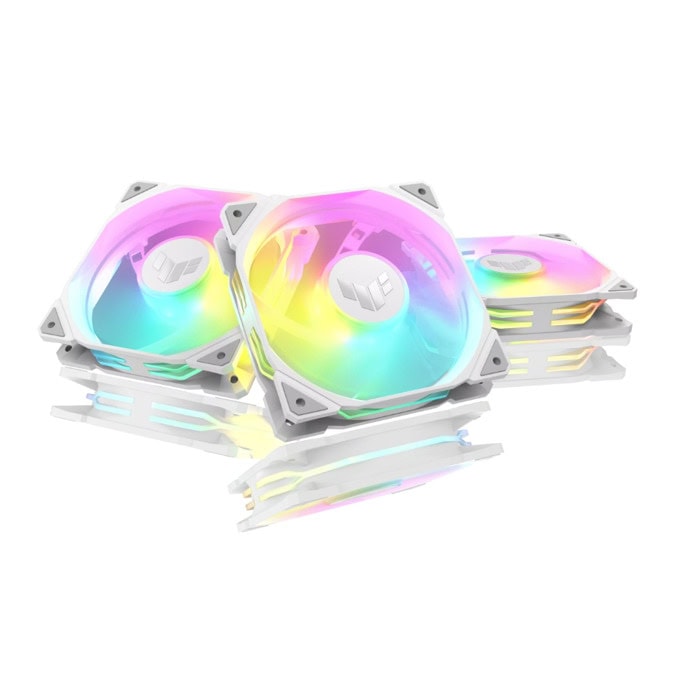 Asus TUF Gaming TR120 ARGB 3 Pack White | JAR Computers Asus TUF Gaming TR120 ARGB 3 Pack White