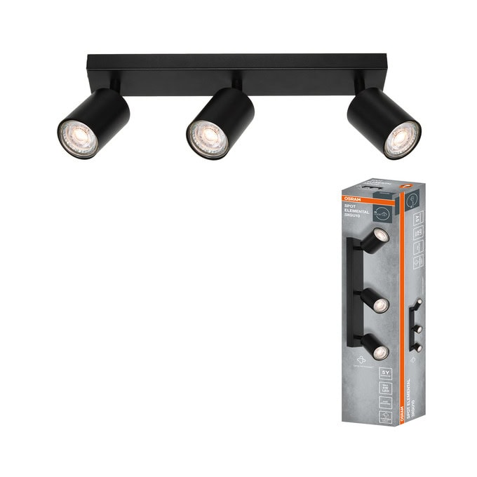 ledvance led spot elemental 3xgu10 black | JAR Computers ledvance led spot elemental 3xgu10 black