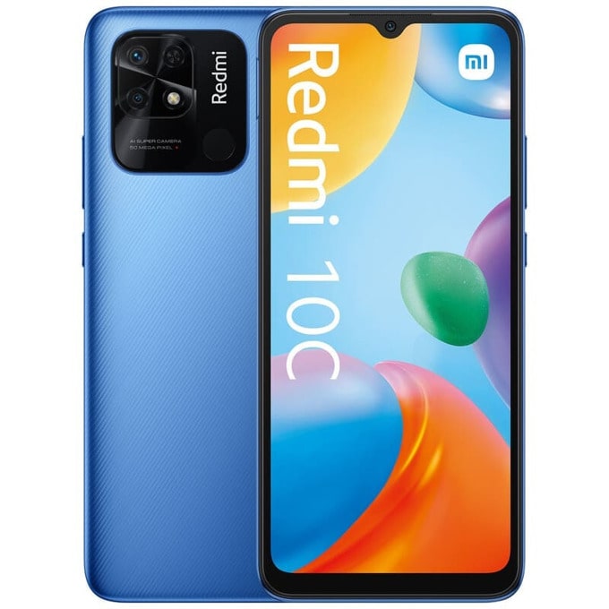 Móvil - XIAOMI Redmi 10 2022 NFC EEA 4+64GB Sea Blue, Blue, 4 GB, 4 GB RAM,  6,5 , Full HD+, MediaTek Helio G88, 5000 mAh, Android 11
