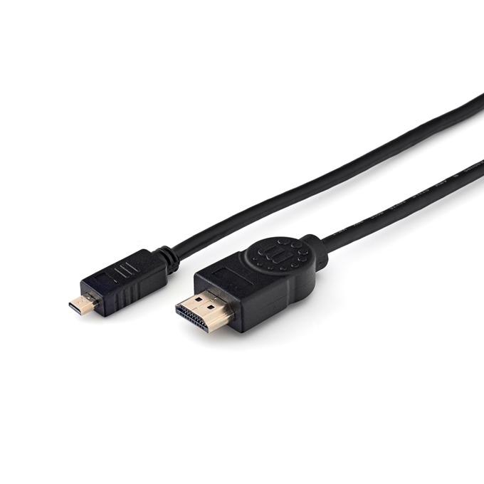 Manhattan HDMI to Micro HDMI 2m | JAR Computers Manhattan HDMI to Micro HDMI 2m