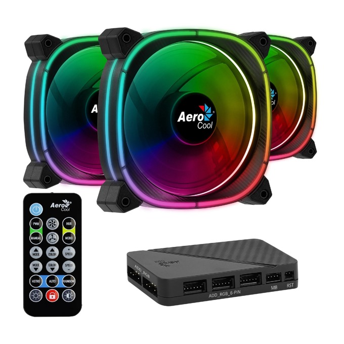AeroCool Fan Pack 3 in 1 ASTRO 12 Pro RGB | JAR Computers AeroCool Fan Pack 3 in 1 ASTRO 12 Pro RGB