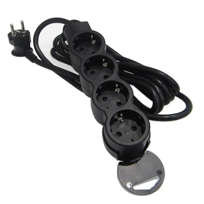 Legrand 4 sockets 1.5m Black 695025 | JAR Computers Legrand 4 sockets 1.5m Black 695025