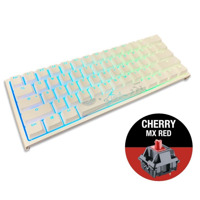 Ducky One 2 Mini V2 White RGB Cherry MX Red | JAR Computers Ducky One 2 Mini V2 White RGB Cherry MX Red