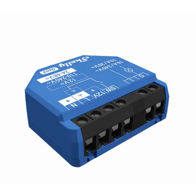 Shelly 1 Gen3 Single S3SW-001X16EU | JAR Computers Shelly 1 Gen3 Single S3SW-001X16EU