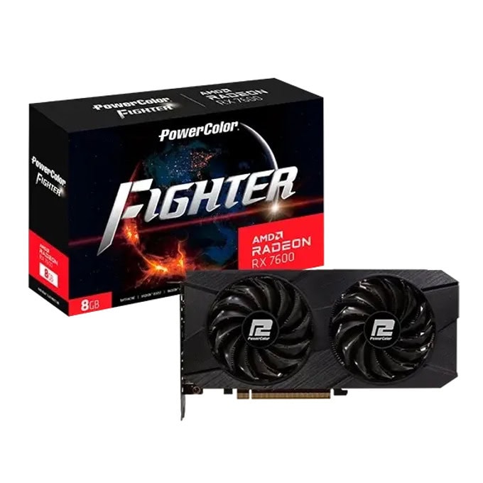 PowerColor RX 7600 Fighter V2 RX7600 8G-F/V2 | JAR Computers PowerColor RX 7600 Fighter V2 RX7600 8G-F/V2