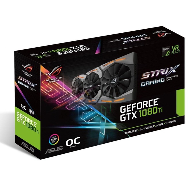 【美品】ASUS ROG-STRIX-GTX1080TI-O11G-GAMING ASUS ROG GeForce GTX 1080 Ti Graphics Card STRIX-GTX1080TI