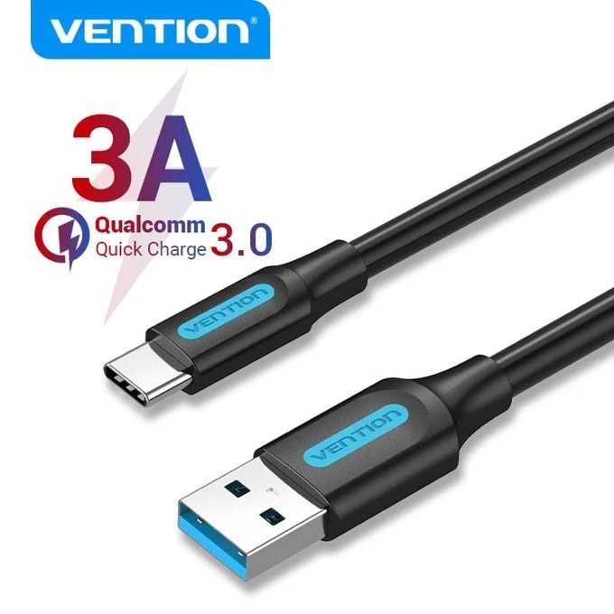 кабел vention cozbd usb 3.0 a m to usb-c m 0.5m | JAR Computers кабел vention cozbd usb 3.0 a m to usb-c m 0.5m