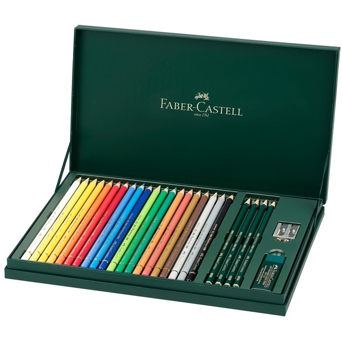 Faber-Castell Polychromos 20 цвята 4 молива 9000