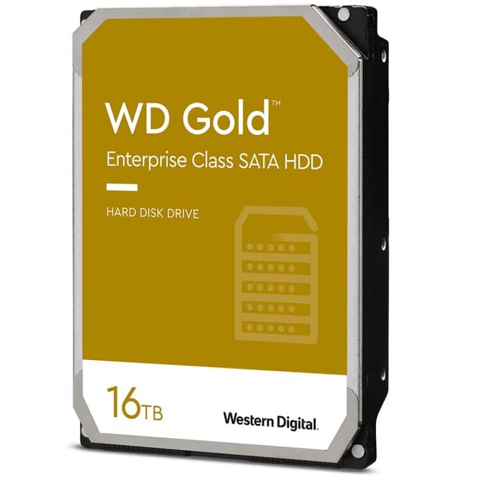 Western Digital Gold 16TB SATAIII WD161KRYZ | JAR Computers Western Digital Gold 16TB SATAIII WD161KRYZ