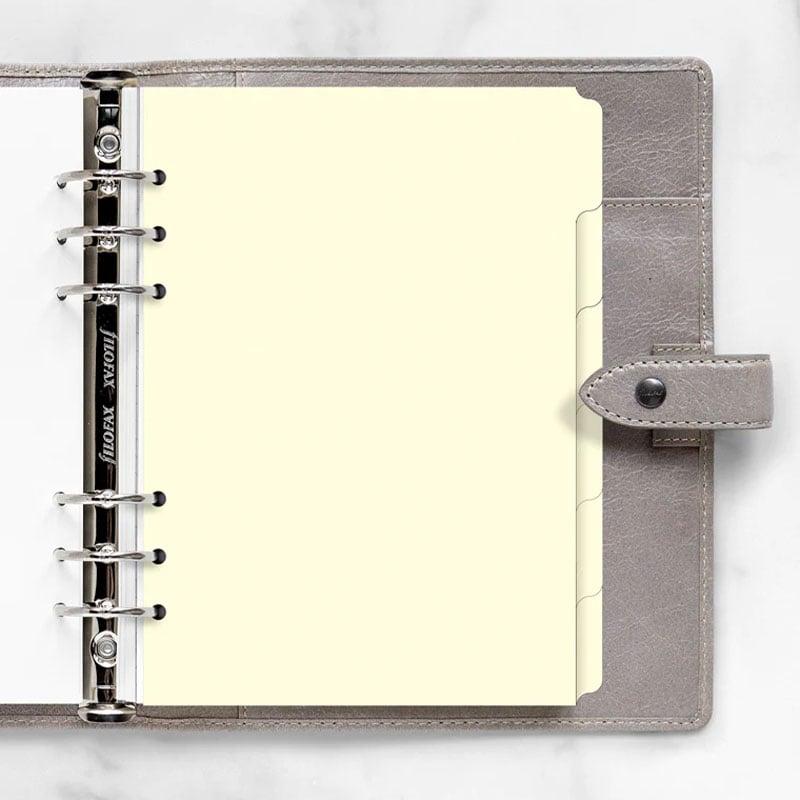 Filofax Разделител за органайзер, A5, с 6 раздела, кремав | JAR Computers Filofax Разделител за органайзер, A5, с 6 раздела, кремав