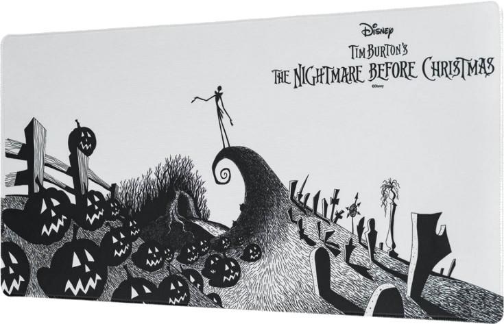Гейминг подложка за мишка Grupo Erik - The nightmare before Christmas, XL, мека, сива