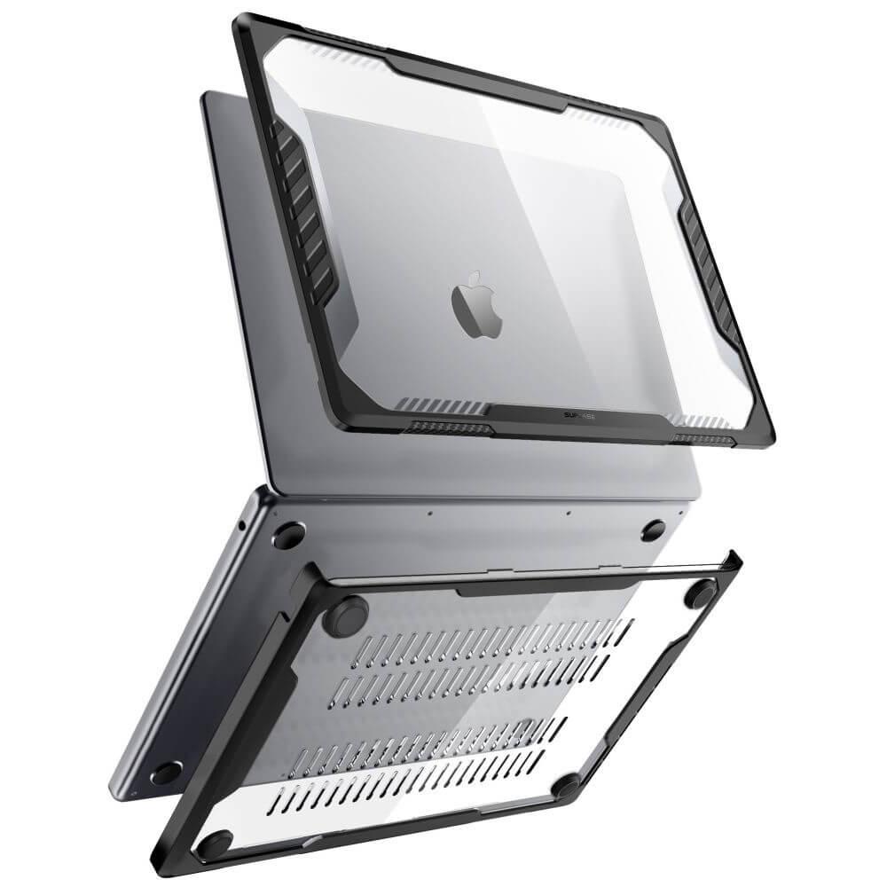 i-Blason SUPCASE Unicorn Beetle Case - удароустойчив хибриден кейс за MacBook Air 15 M2 (2023) (черен-прозрачен)