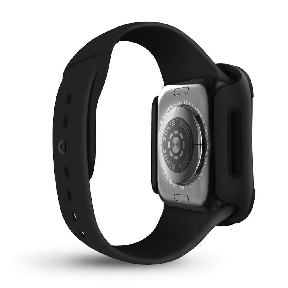 Качествен хибриден кейс с вграден стъклен протектор за дисплея на Apple Watch 44мм - Uniq Torres Antimicrobical Apple Watch Case With 9H Tempred Glass 44mm (черен) | JAR Computers Качествен хибриден кейс с вграден стъклен протектор за дисплея на Apple Watch 44мм - Uniq Torres Antimicrobical Apple Watch Case With 9H Tempred Glass 44mm (черен)