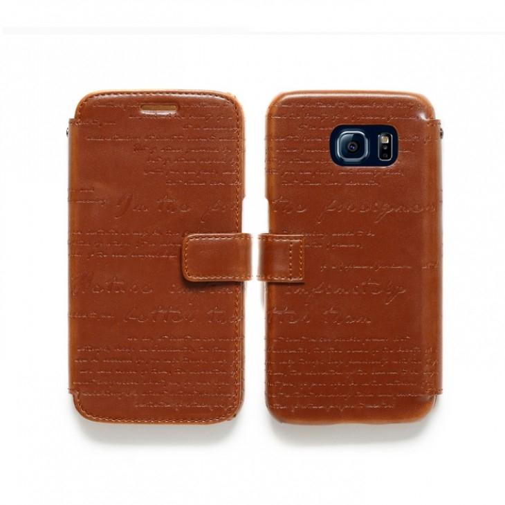 Кожен калъф тип портфейл за Samsung Galaxy S6 - Zenus Masstige Lettering Diary Case (кафяв) | JAR Computers Кожен калъф тип портфейл за Samsung Galaxy S6 - Zenus Masstige Lettering Diary Case (кафяв)