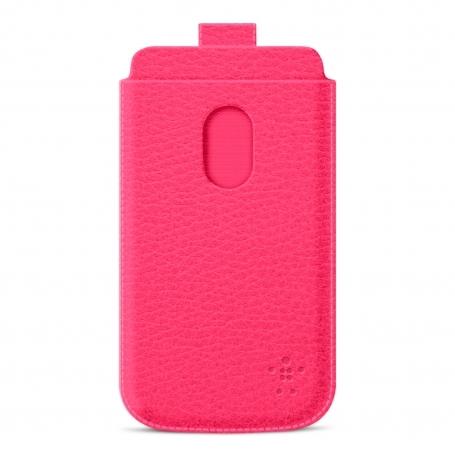 Кожен калъф за Samsung Galaxy S3 i9300, S3 Neo и HTC Desire 500 - Belkin Pocket (розов) | JAR Computers Кожен калъф за Samsung Galaxy S3 i9300, S3 Neo и HTC Desire 500 - Belkin Pocket (розов)