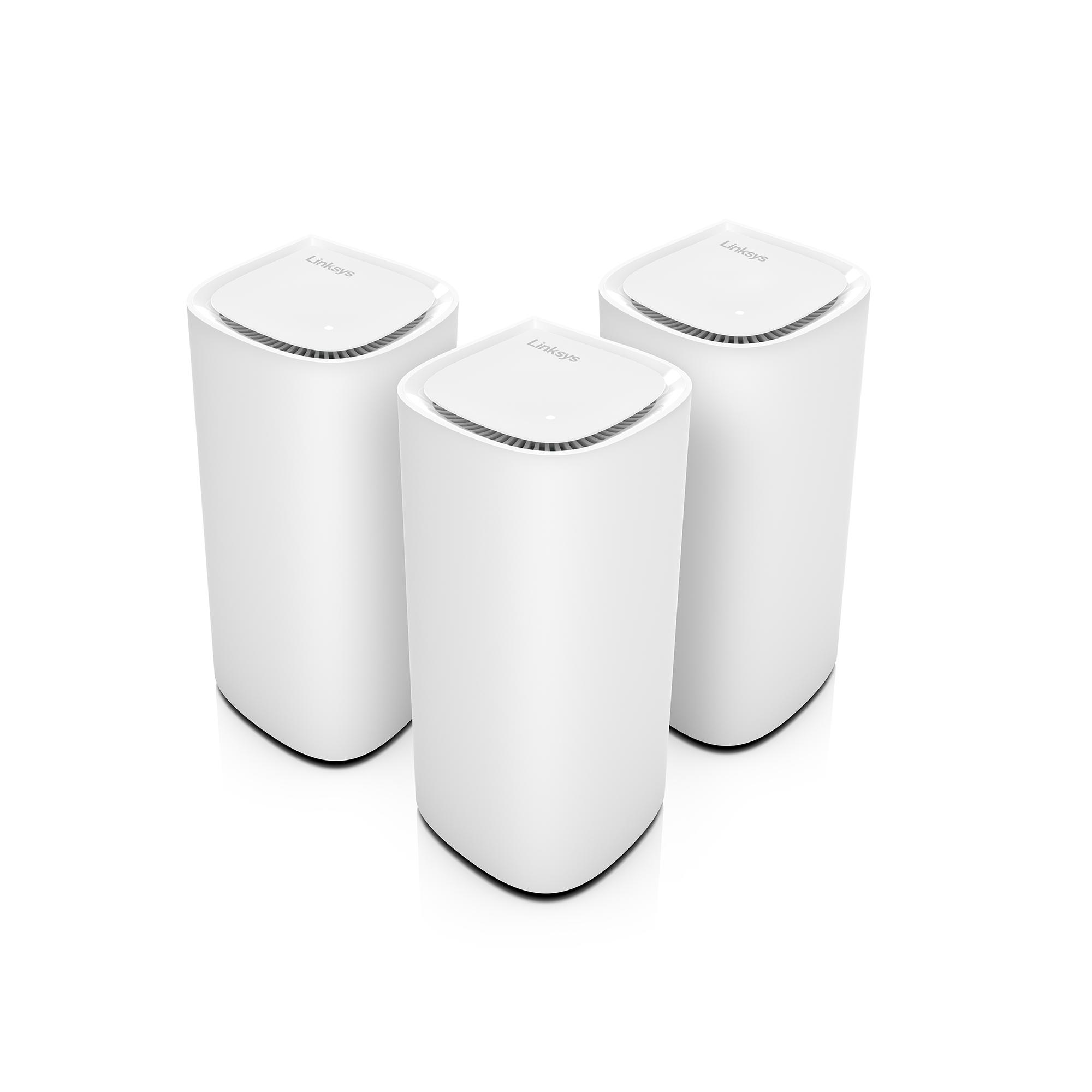 Linksys Velop MBE7003 Tri-Band Mesh WiFi 7 Router, 3-Pack | JAR Computers Linksys Velop MBE7003 Tri-Band Mesh WiFi 7 Router, 3-Pack