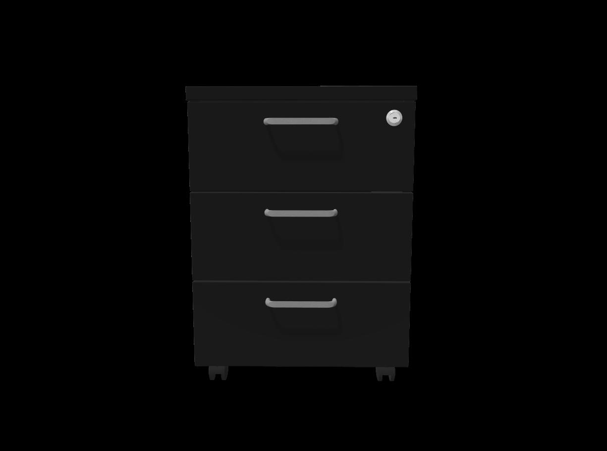 Мобилен контейнер с три чекмеджета Easy Space 3D, 430х600х600мм, ПДЧ 18 мм, черен | JAR Computers Мобилен контейнер с три чекмеджета Easy Space 3D, 430х600х600мм, ПДЧ 18 мм, черен