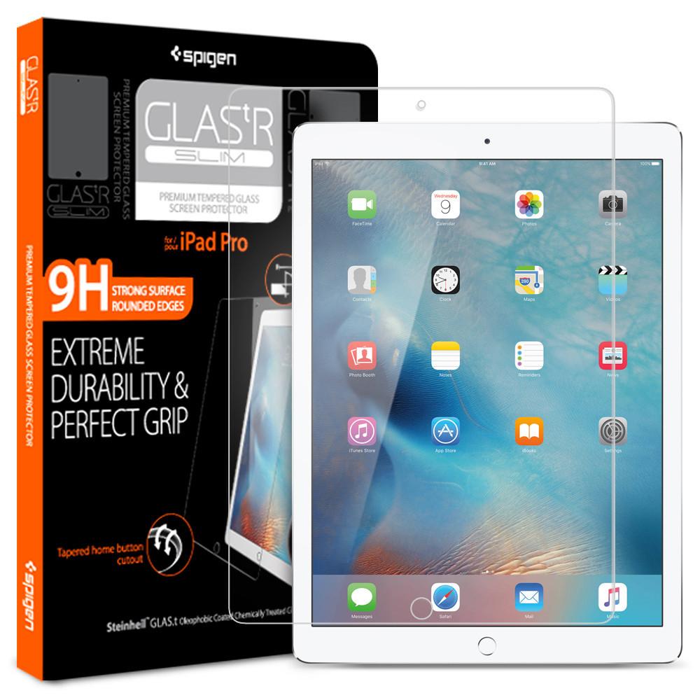 Най-висок клас стъклено защитно покритие за дисплея на iPad Pro 12.9 (2015), iPad Pro 12.9 - Spigen Oleophobic Coated Tempered Glass GLAS.tR SLIM (2017) | JAR Computers Най-висок клас стъклено защитно покритие за дисплея на iPad Pro 12.9 (2015), iPad Pro 12.9 - Spigen Oleophobic Coated Tempered Glass GLAS.tR SLIM (2017)