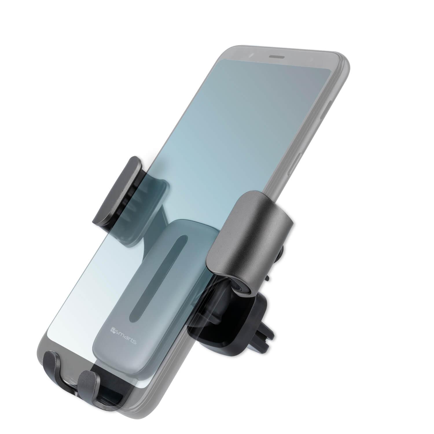 Поставка за радиатора на кола за смартфони до 92 мм. на ширина - 4smarts Universal Car Vent Holder Grabber (черен) | JAR Computers Поставка за радиатора на кола за смартфони до 92 мм. на ширина - 4smarts Universal Car Vent Holder Grabber (черен)