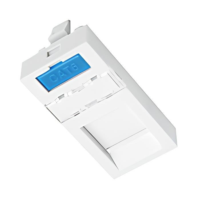 Розетка 1ХRJ45 празна M45 за Keystone Бяла 1M - Solarix SXF-M-1-22,5-WH-P | JAR Computers Розетка 1ХRJ45 празна M45 за Keystone Бяла 1M - Solarix SXF-M-1-22,5-WH-P