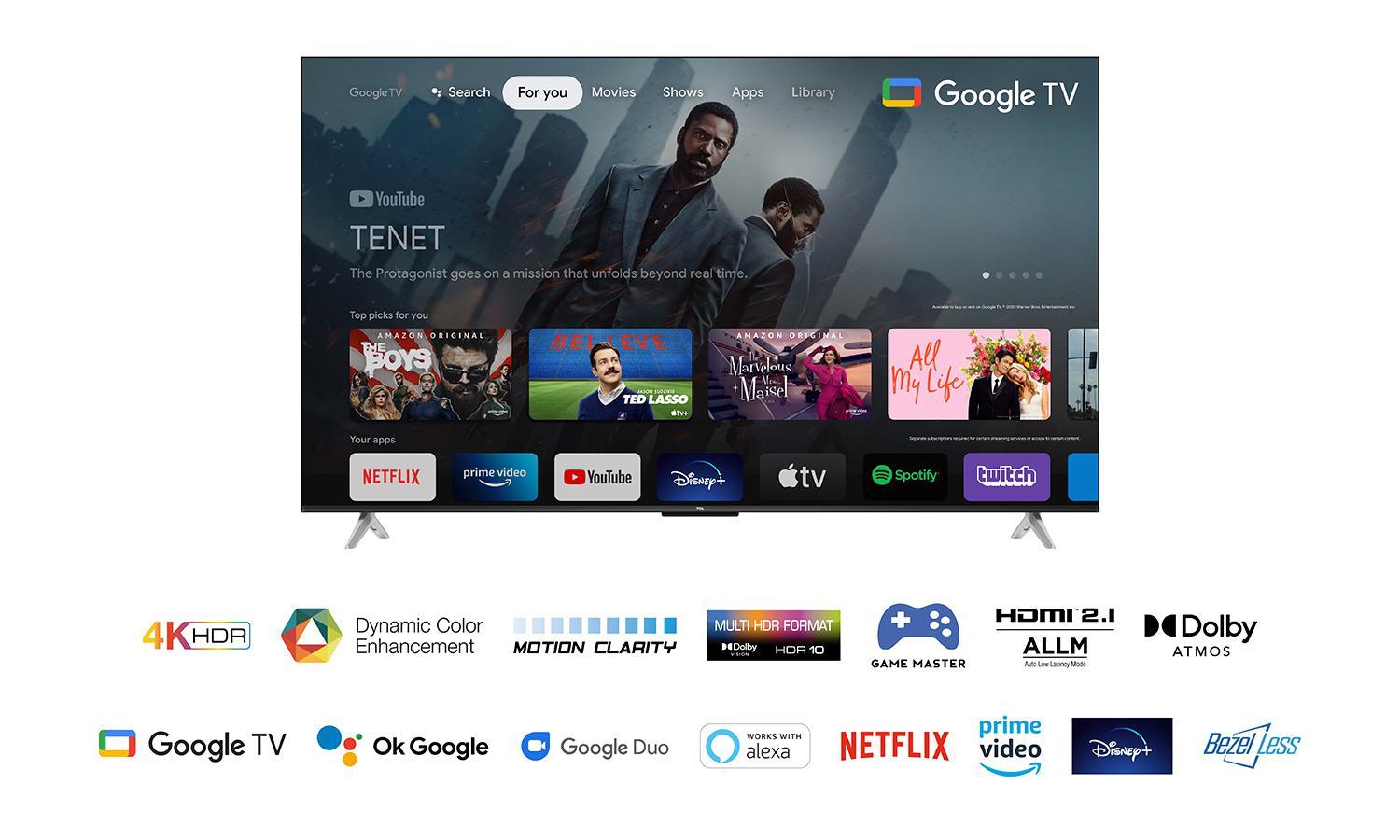 Телевизор TCL 65'' -164CM LED Smart TV 4K Black 