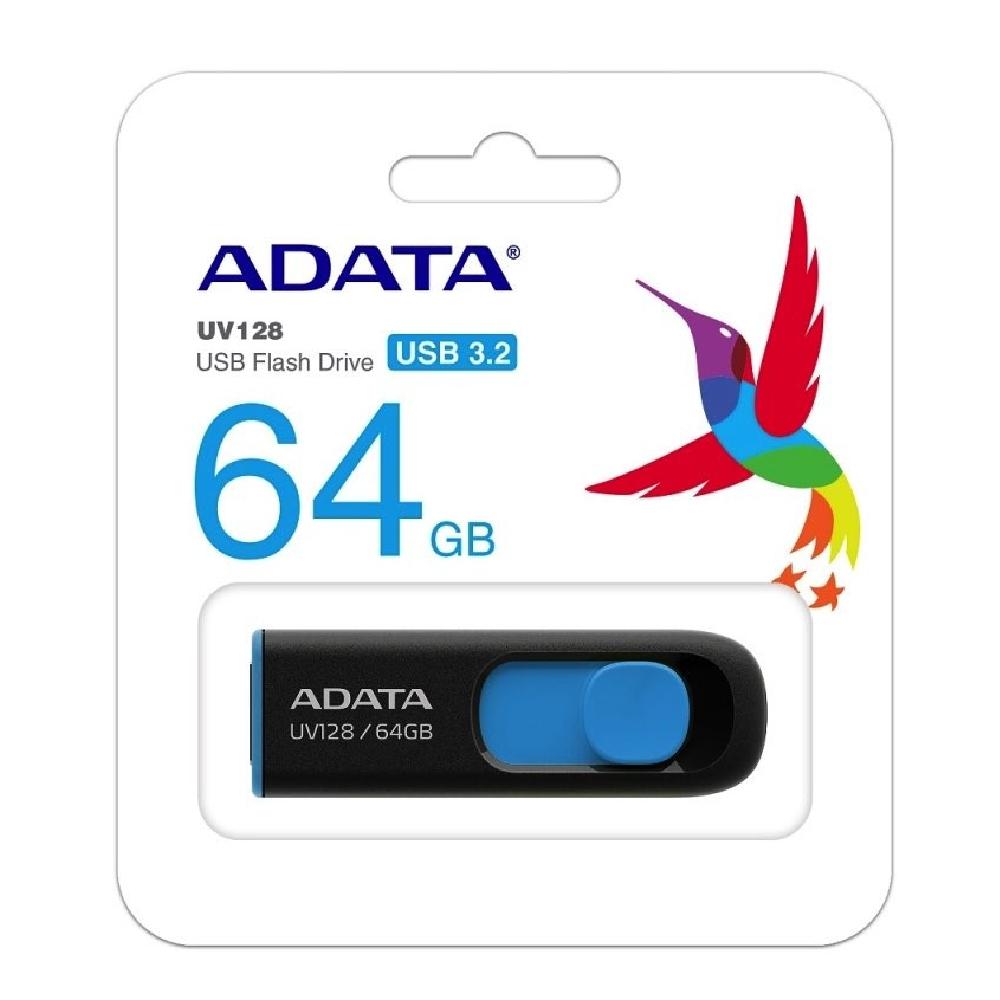 USB Флаш памет Adata UV128 / 64 GB USB 3.2 | JAR Computers USB Флаш памет Adata UV128 / 64 GB USB 3.2