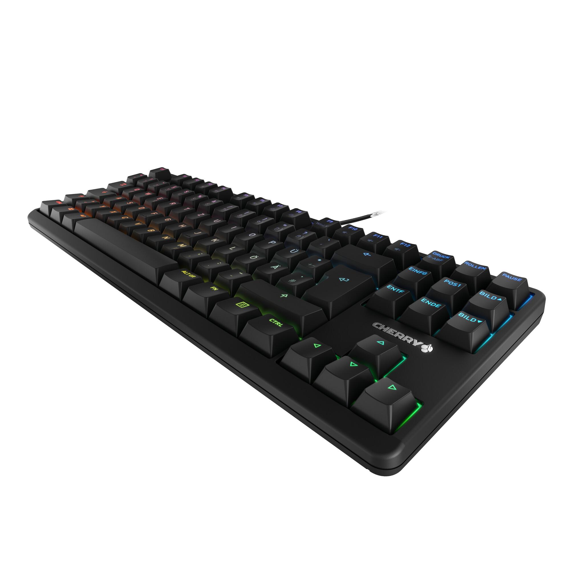 CHERRY G80-3000N RGB TKL клавиатура Универсален USB QWERTZ Немски Черен