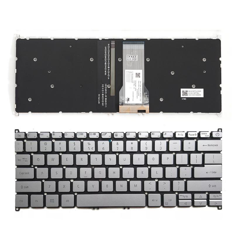 Клавиатура за Acer Swift SF314-43 Сребриста Без Рамка с Малък Ентер С Подсветка | JAR Computers Клавиатура за Acer Swift SF314-43 Сребриста Без Рамка с Малък Ентер С Подсветка