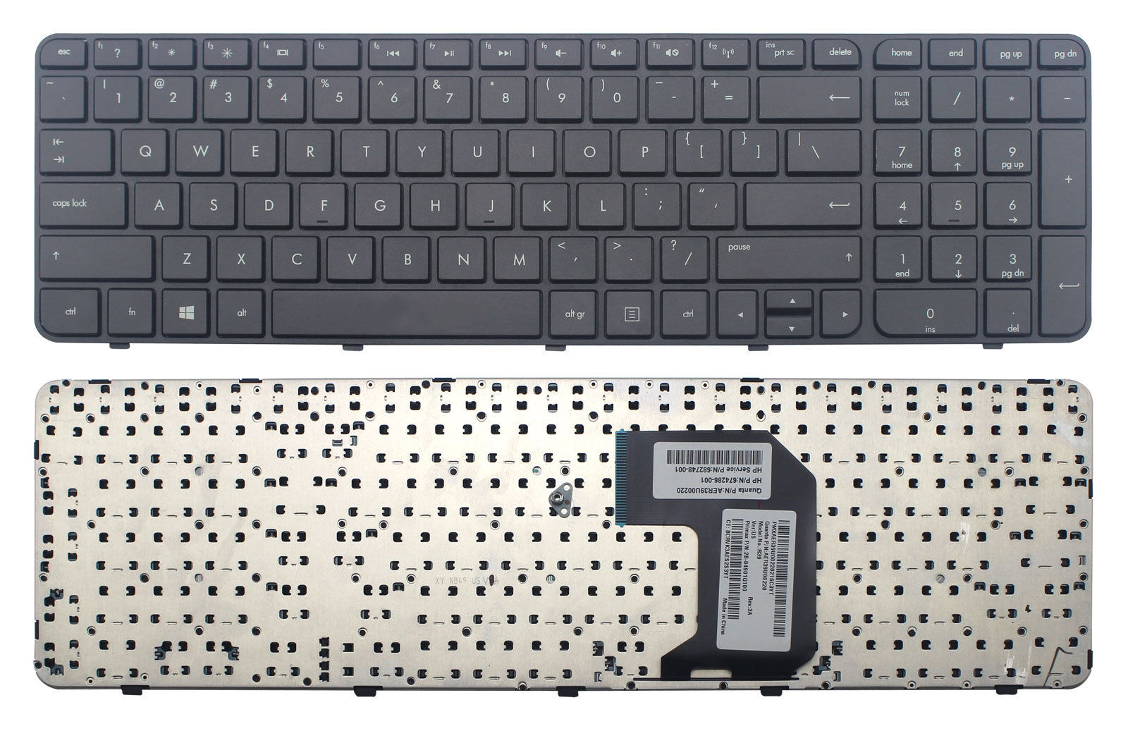 Клавиатура за лаптоп HP Pavilion G7-2000 Черна с Черна Рамка с Кирилица / Black Frame Black | JAR Computers Клавиатура за лаптоп HP Pavilion G7-2000 Черна с Черна Рамка с Кирилица / Black Frame Black