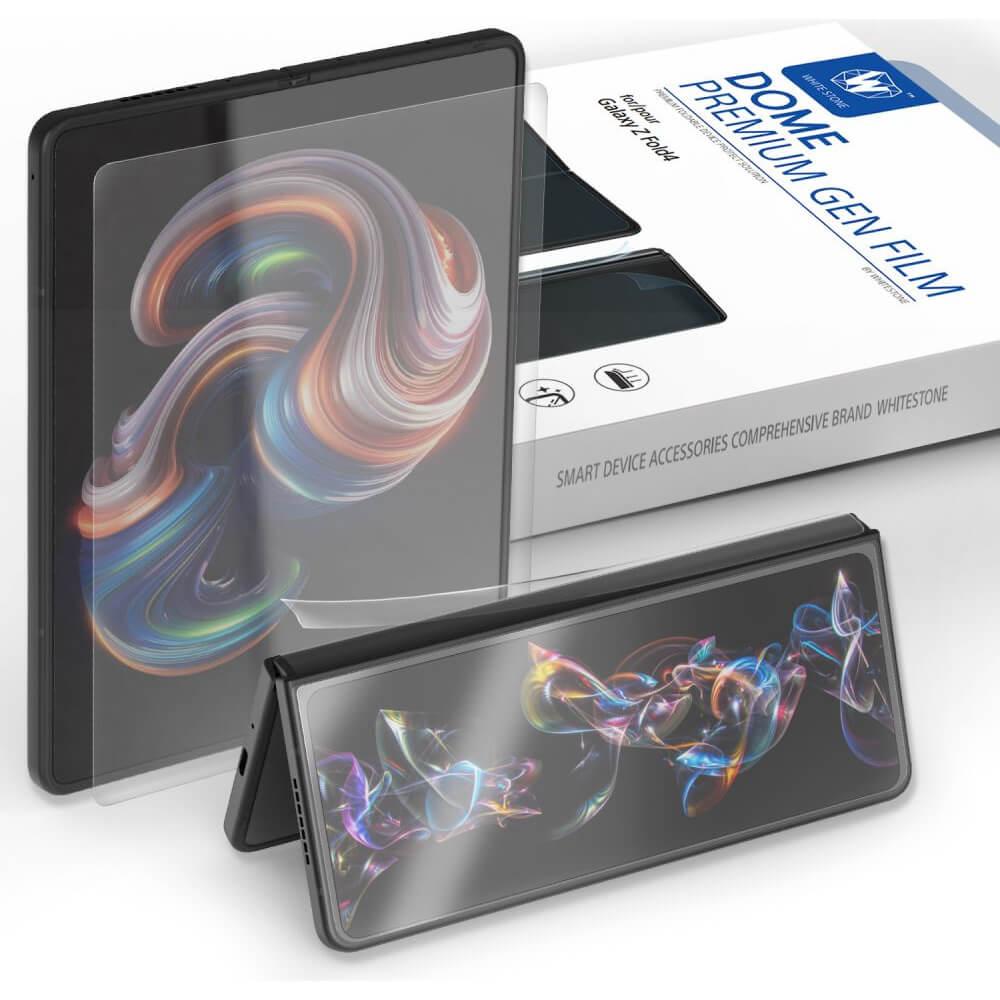 Комплект защитни покрития за вътрешния и външен дисплей на Samsung Galaxy Z Fold 4 - Whitestone Premium Gen Protective Film Set (прозрачен) | JAR Computers Комплект защитни покрития за вътрешния и външен дисплей на Samsung Galaxy Z Fold 4 - Whitestone Premium Gen Protective Film Set (прозрачен)