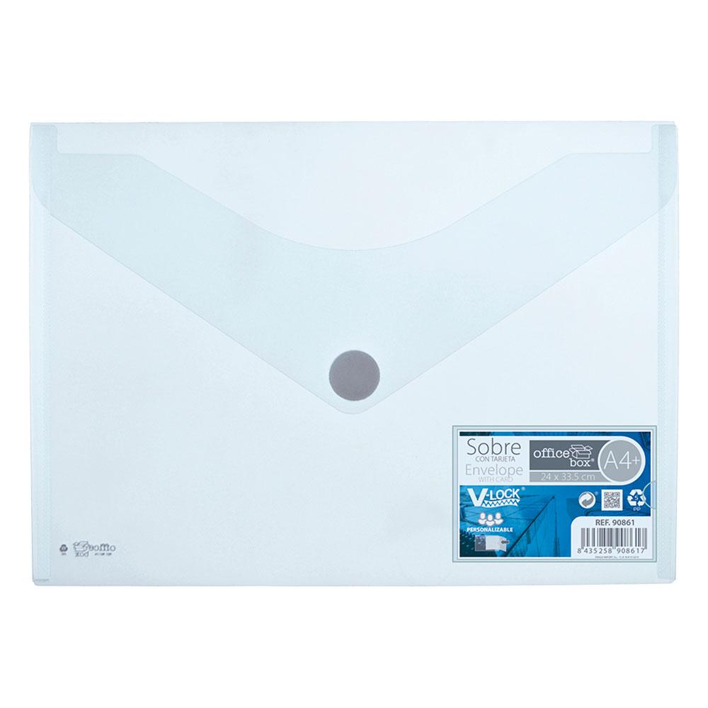 Папка OfBox V-Lock A4+ с джоб за визитка