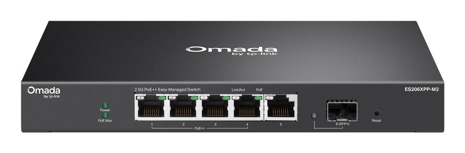 TP-Link ES206XPP-M2 мрежов суич Управляем L2 2.5G Ethernet (100/1000/2500) Захранване по Ethernet (PoE) Настолен/стенен монтаж Черен | JAR Computers TP-Link ES206XPP-M2 мрежов суич Управляем L2 2.5G Ethernet (100/1000/2500) Захранване по Ethernet (PoE) Настолен/стенен монтаж Черен