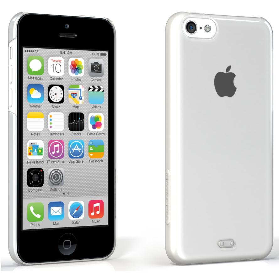 Тънък поликарбонатов кейс с фолио и аксесоари за iPhone 5C - Tunewear Eggshell (прозрачен) | JAR Computers Тънък поликарбонатов кейс с фолио и аксесоари за iPhone 5C - Tunewear Eggshell (прозрачен)