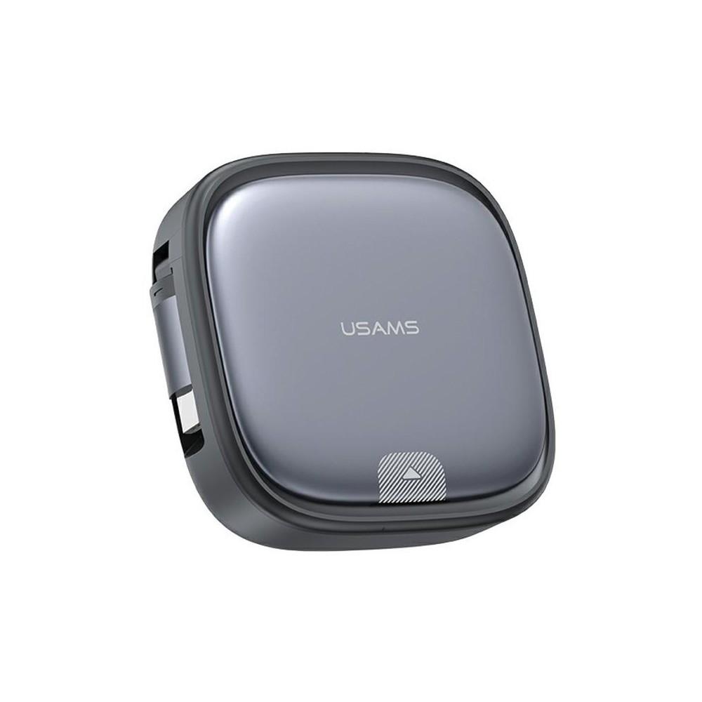 Универсален USB-C кабел с Lightning, microUSB и USB-А адаптери (90 см) - Usams 3-in-1 Fast Charging Cable with Multiple Connectors PD 60W (тъмносив) | JAR Computers Универсален USB-C кабел с Lightning, microUSB и USB-А адаптери (90 см) - Usams 3-in-1 Fast Charging Cable with Multiple Connectors PD 60W (тъмносив)