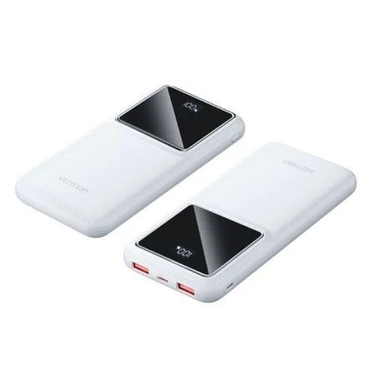 VENTION 10000mAh Power Bank (Micro-USB + USB-C + USB-A + USB-A) 22.5W White LED Display Type (FHKW0) (VENFHKW0)
