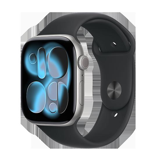 Apple Watch Apple Watch Series 11 (2025) LTE 46mm Space Grey Aluminium Case with Black Sport Band M/L - Black | JAR Computers Apple Watch Apple Watch Series 11 (2025) LTE 46mm Space Grey Aluminium Case with Black Sport Band M/L - Black